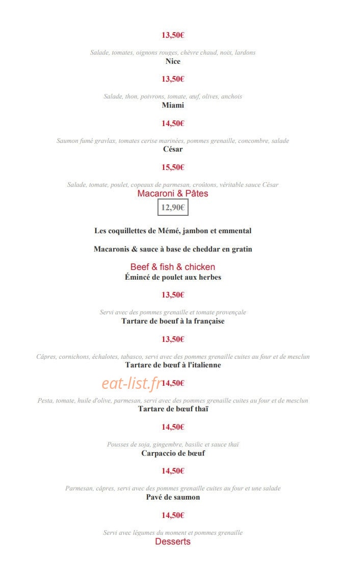 Le Corvetto — carte page 2