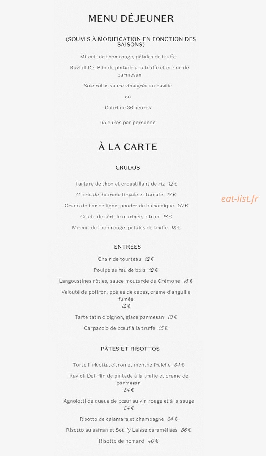 Le George — carte page 1