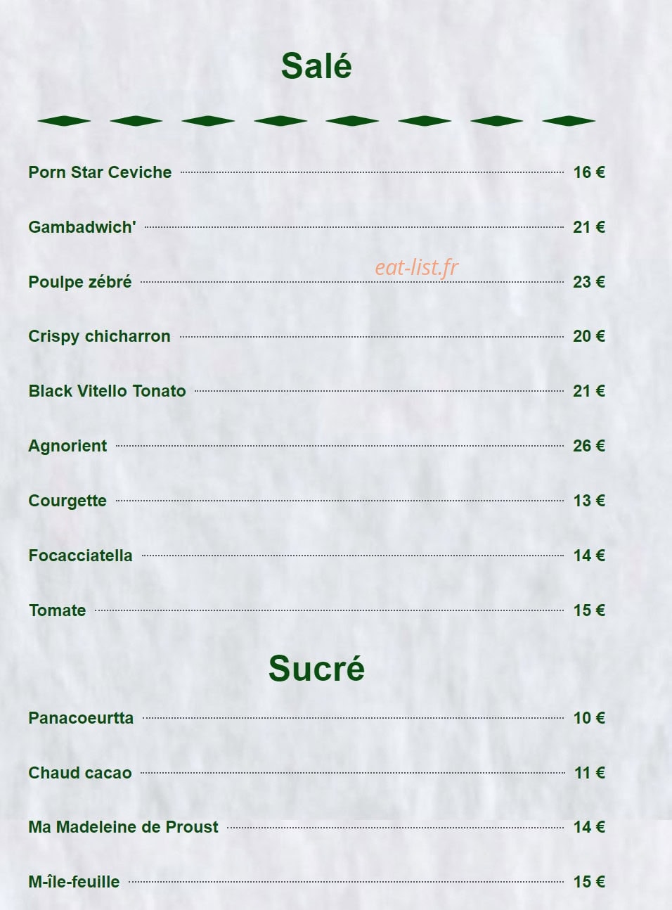 Le Melville — carte page 1