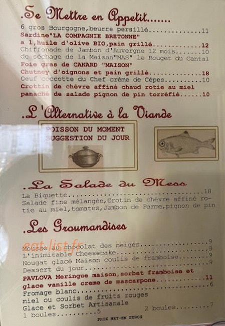 Le Mess — carte page 1