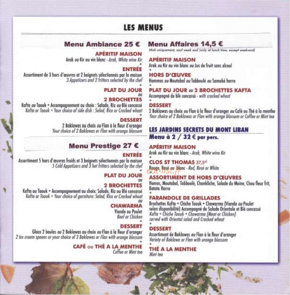 Le Mont Liban — carte page 3
