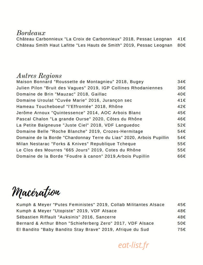 Le Petit George — carte page 5