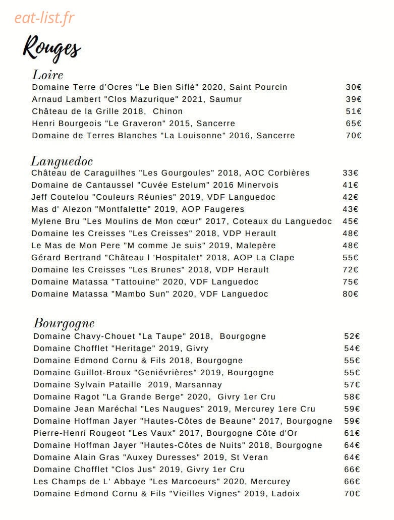 Le Petit George — carte page 6