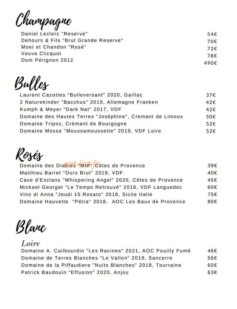 Le Petit George — carte page 3