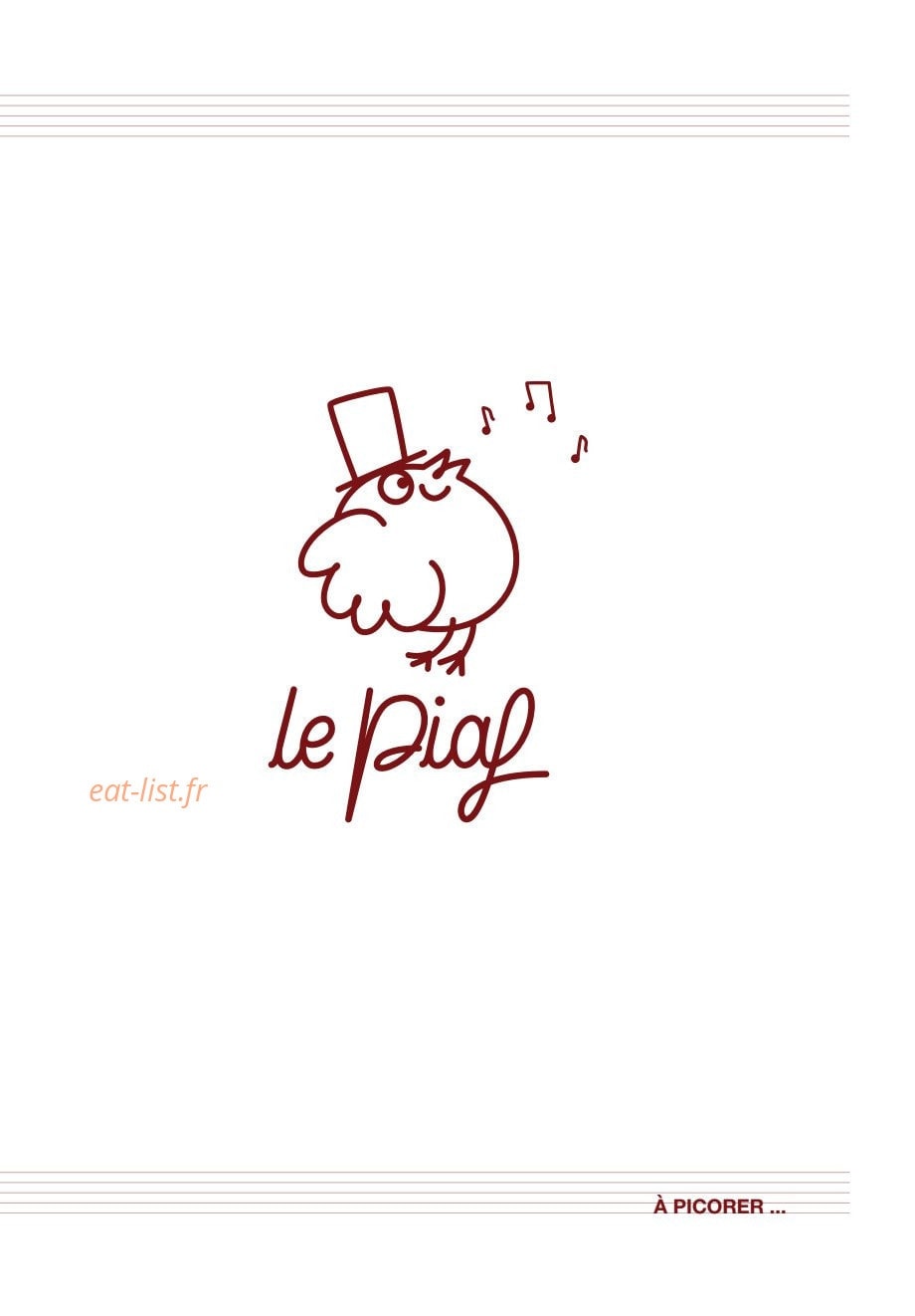 Le Piaf — carte page 1