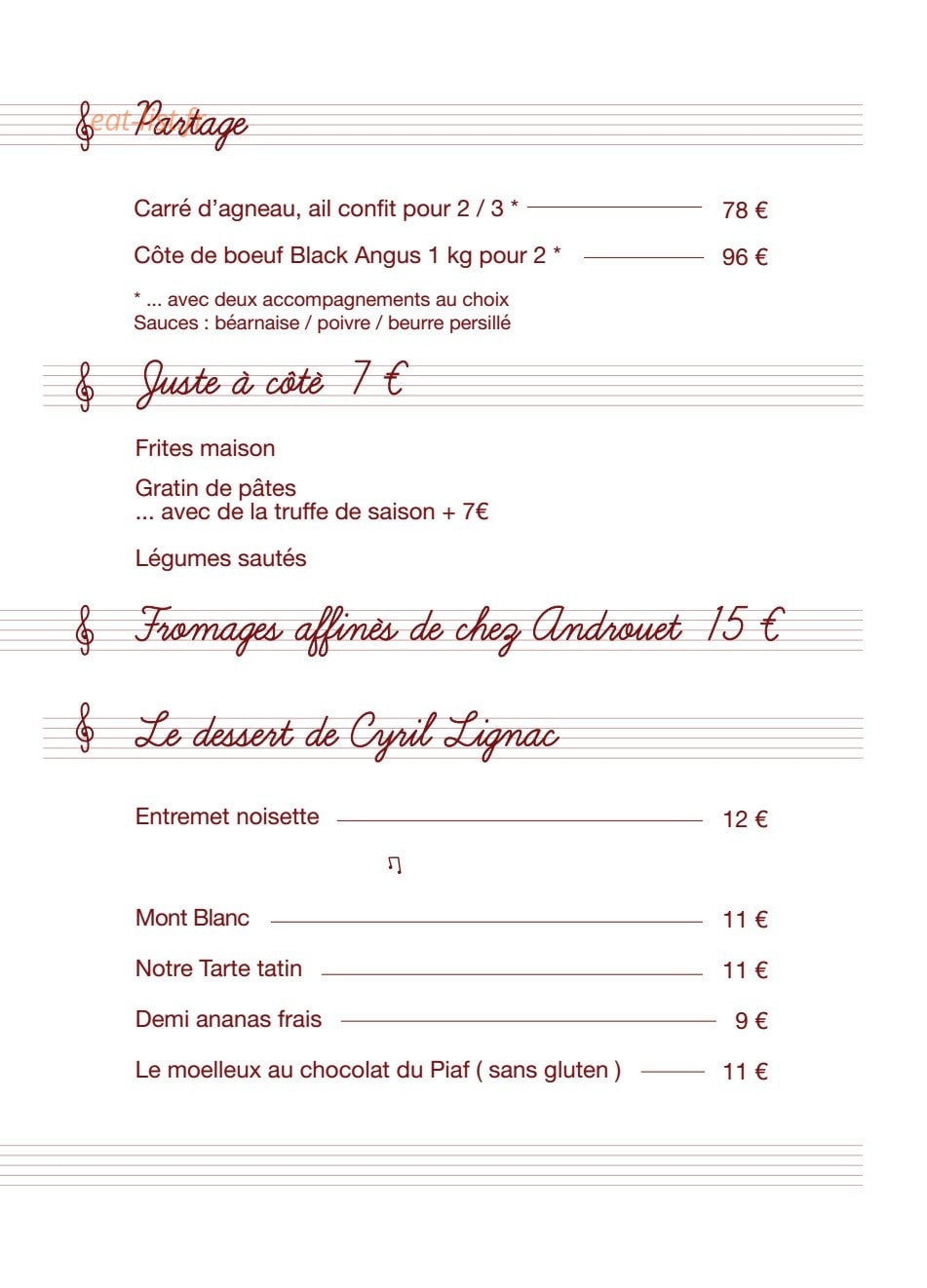 Le Piaf — carte page 3