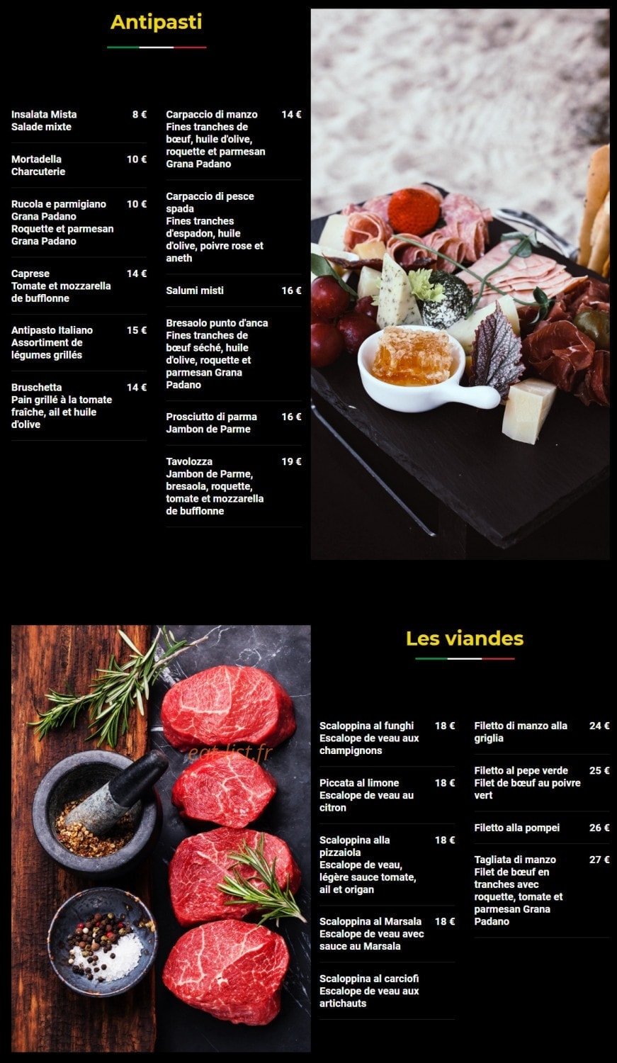 Le pompéi — carte page 1