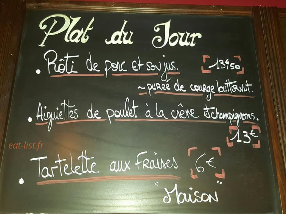 Le Pub 27 — carte page 1