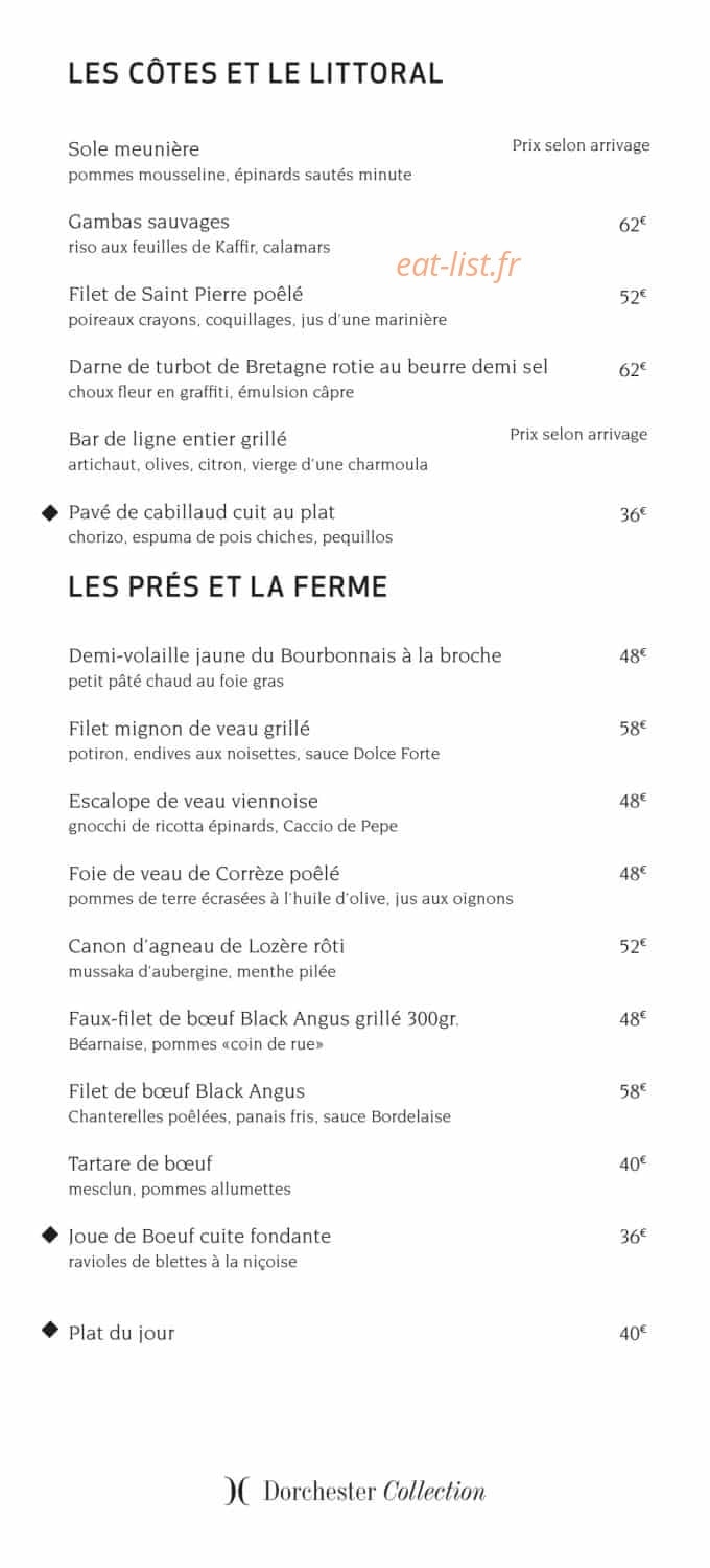 Le Relais Plaza — carte page 2