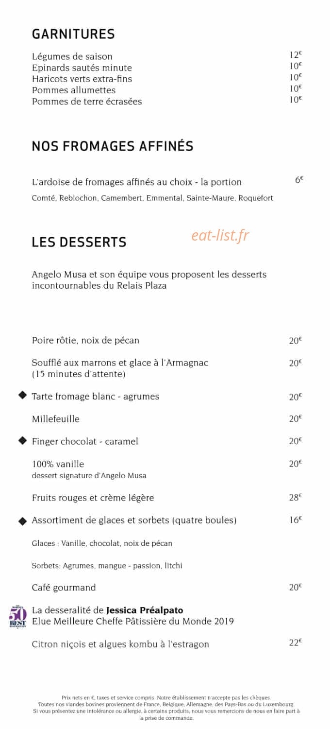 Le Relais Plaza — carte page 3