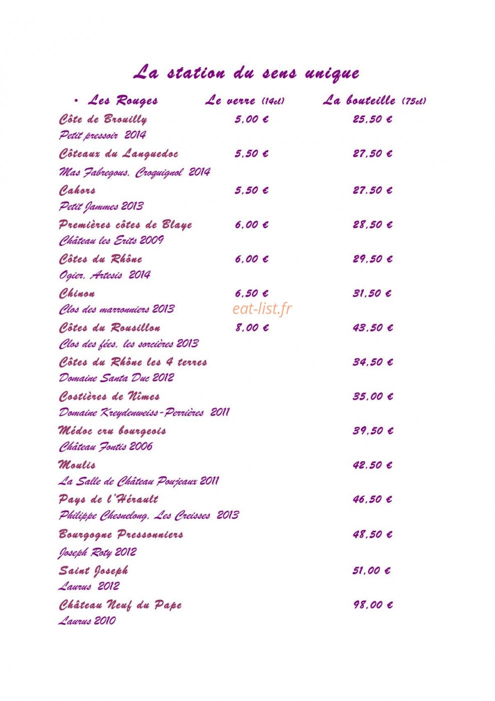 Le Sens Unique — carte page 3
