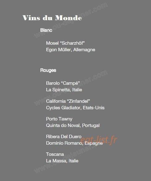 Les Caves de Taillevent — carte page 7