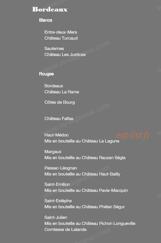 Les Caves de Taillevent — carte page 2