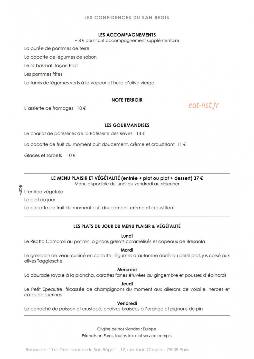Les confidences — carte page 2
