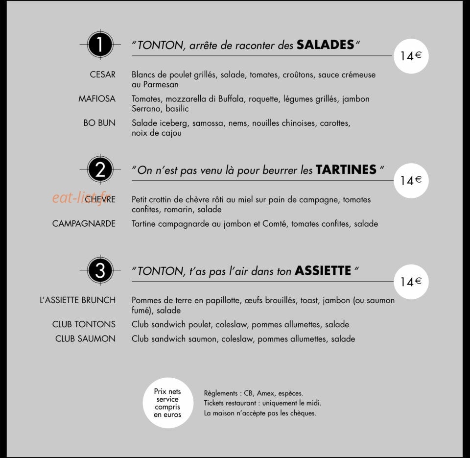 Les Tontons du Huitième — carte page 8