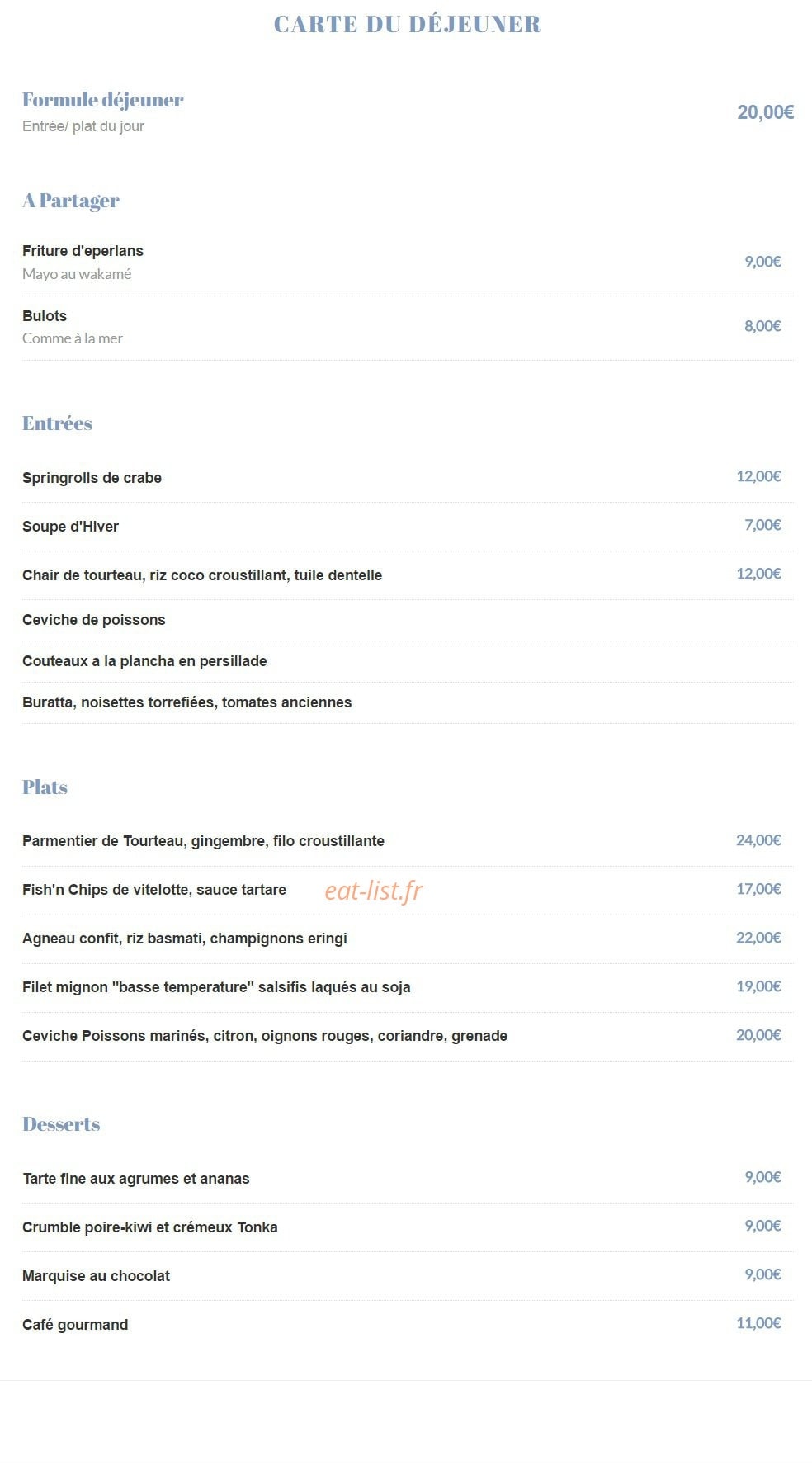 Les Tourteaux — carte page 1
