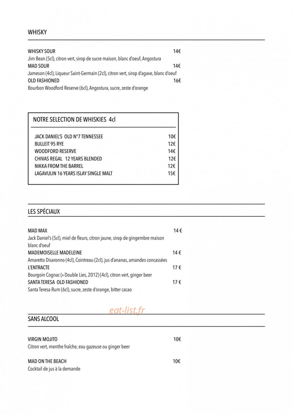 Madmen — carte page 9