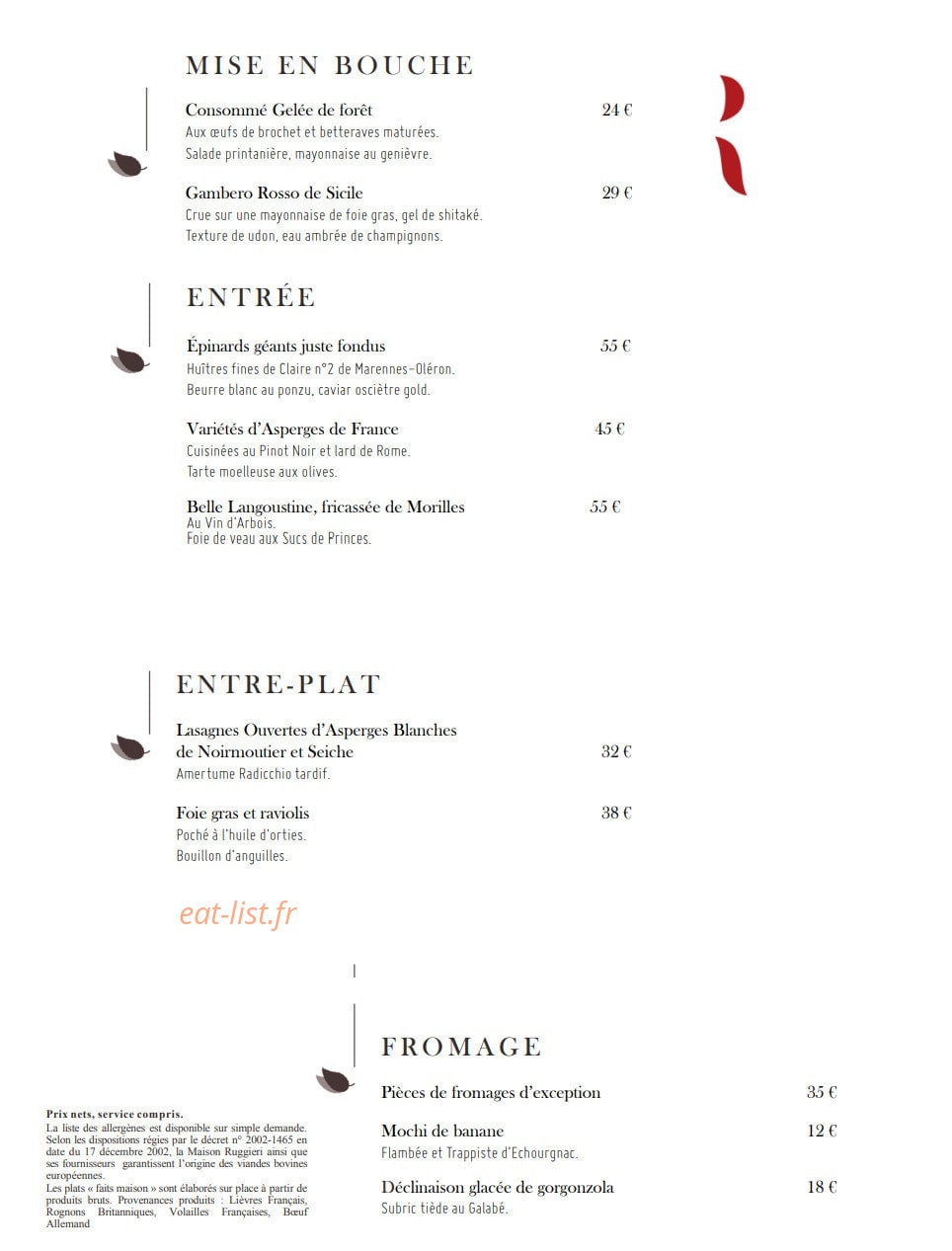 Maison Ruggieri — carte page 4