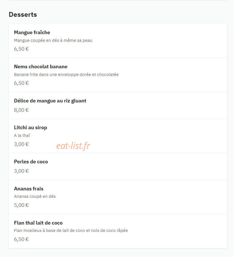 Mak Thai — carte page 3