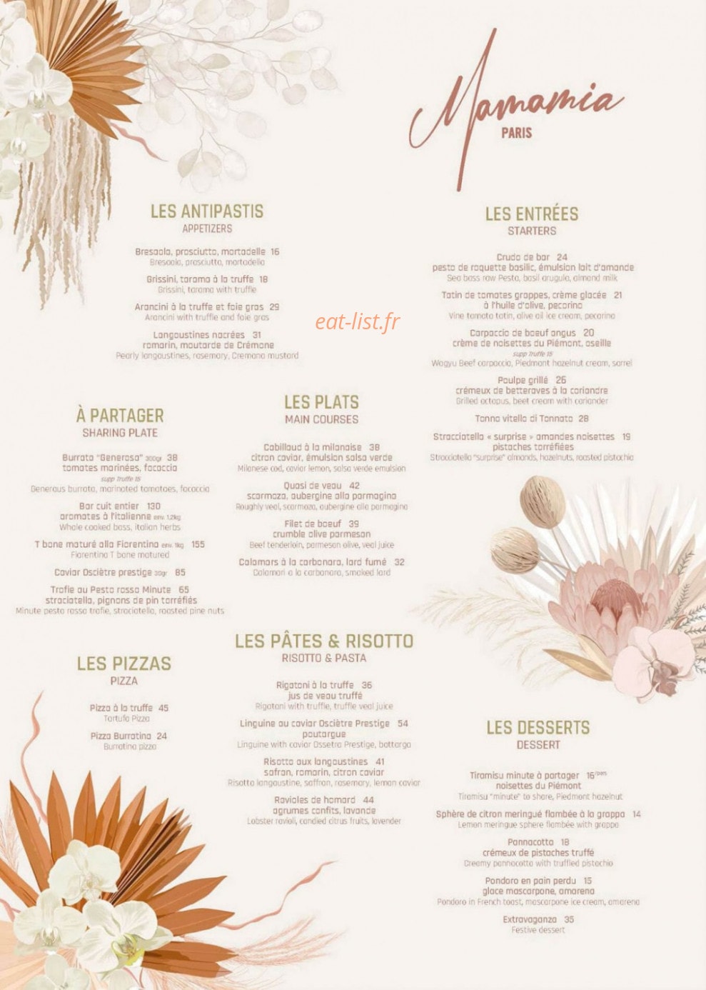 Mamamia — carte page 1