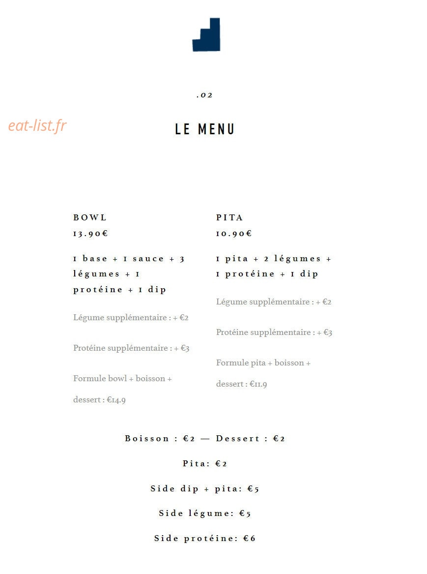 Med'Eat — carte page 1