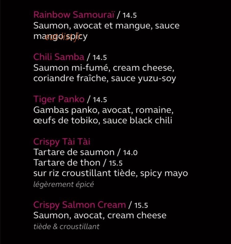 Miss Ko — carte page 3