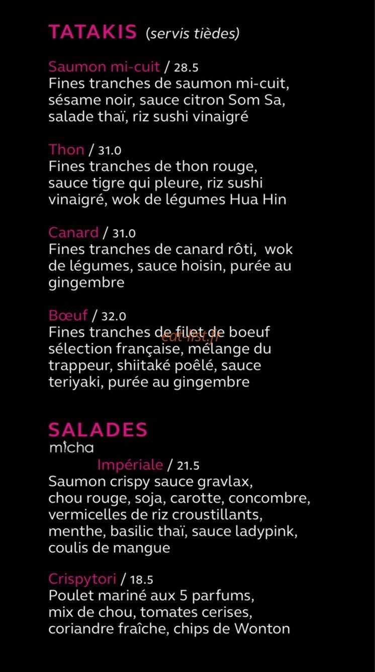 Miss Ko — carte page 7