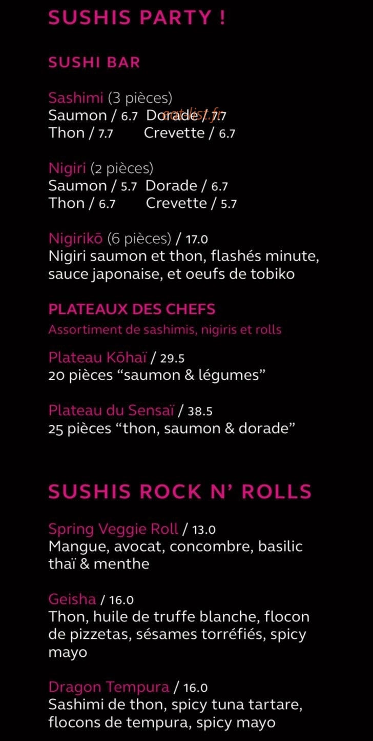 Miss Ko — carte page 5
