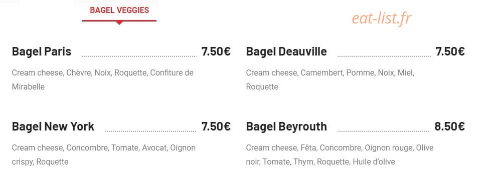 Nina’s Bagel & Salad — carte page 2