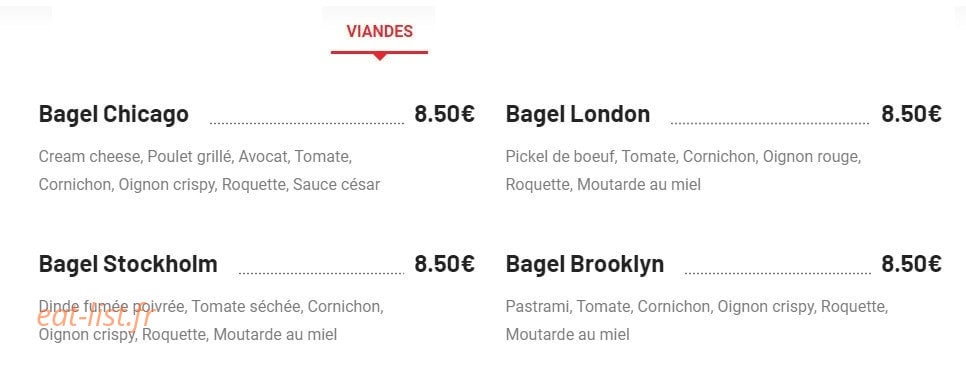 Nina’s Bagel & Salad — carte page 3