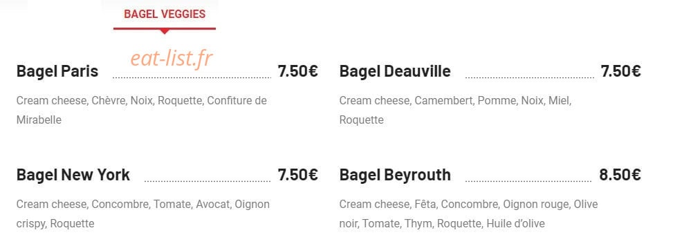 Nina's Bagel & Salad — carte page 2