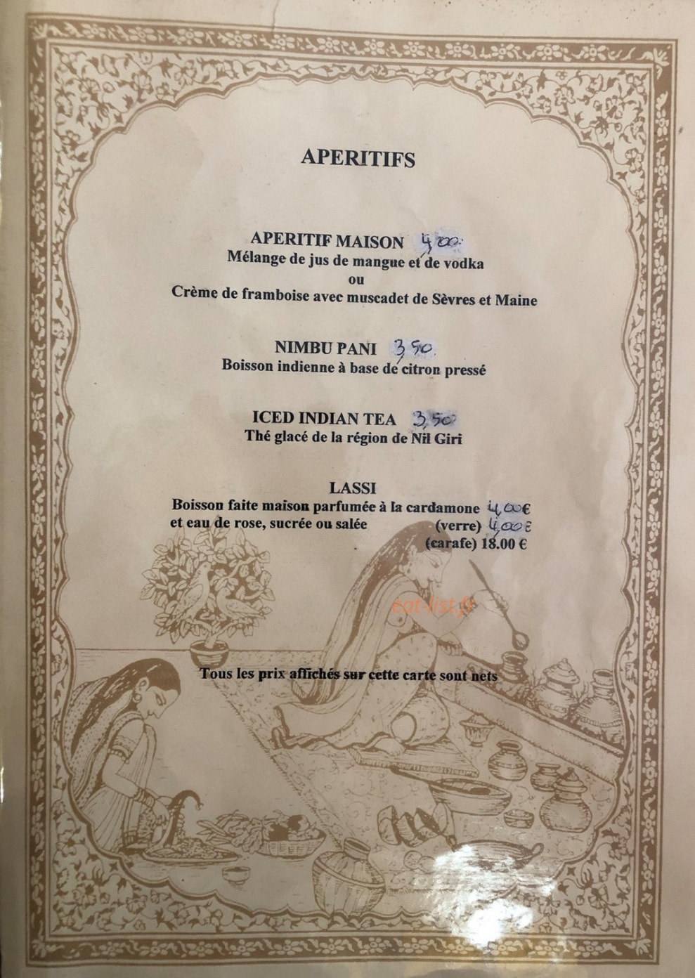 Nirvana Inde — carte page 1