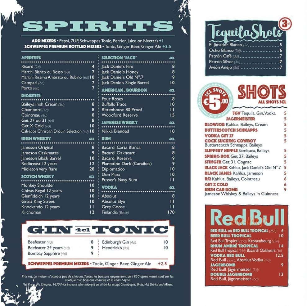 O'Sullivans — carte page 3