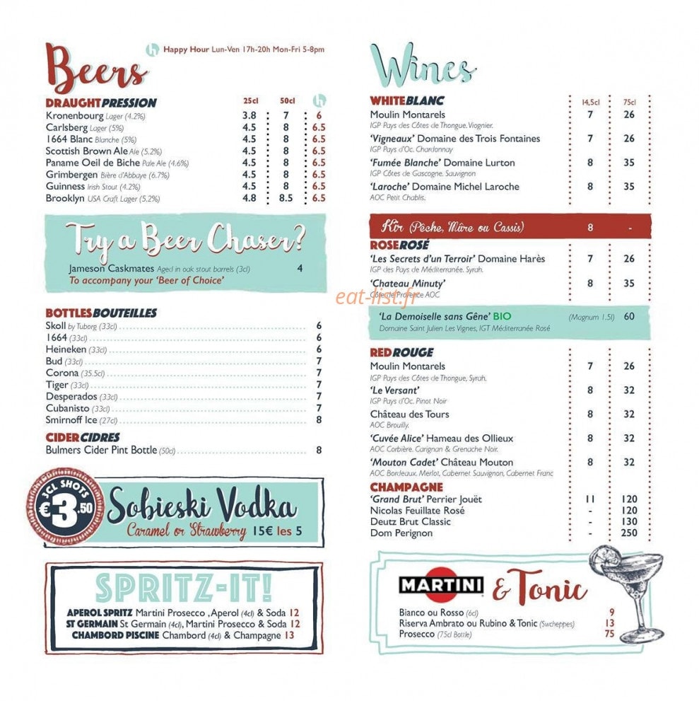 O'Sullivans — carte page 4