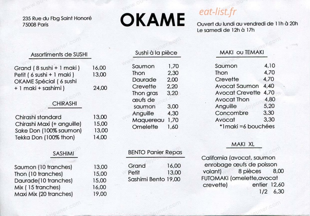 Okamé — carte page 1