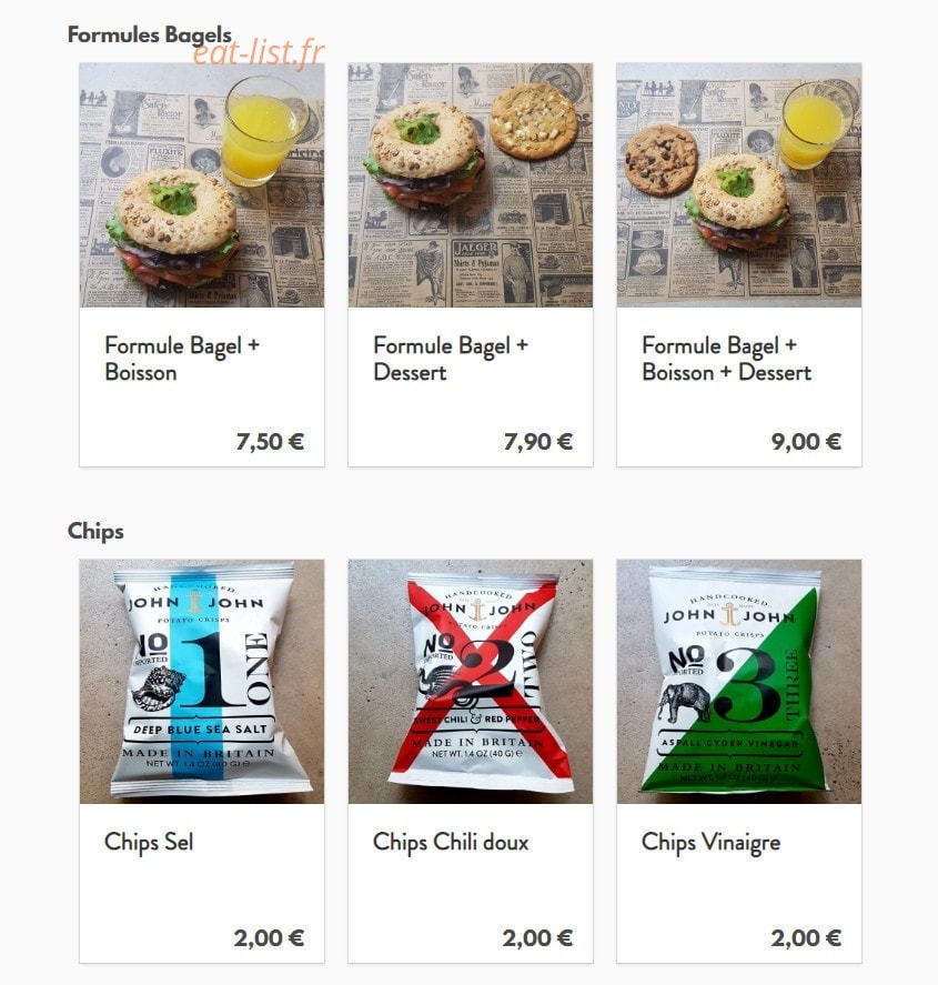 Okolo bagels et Salades — carte page 3