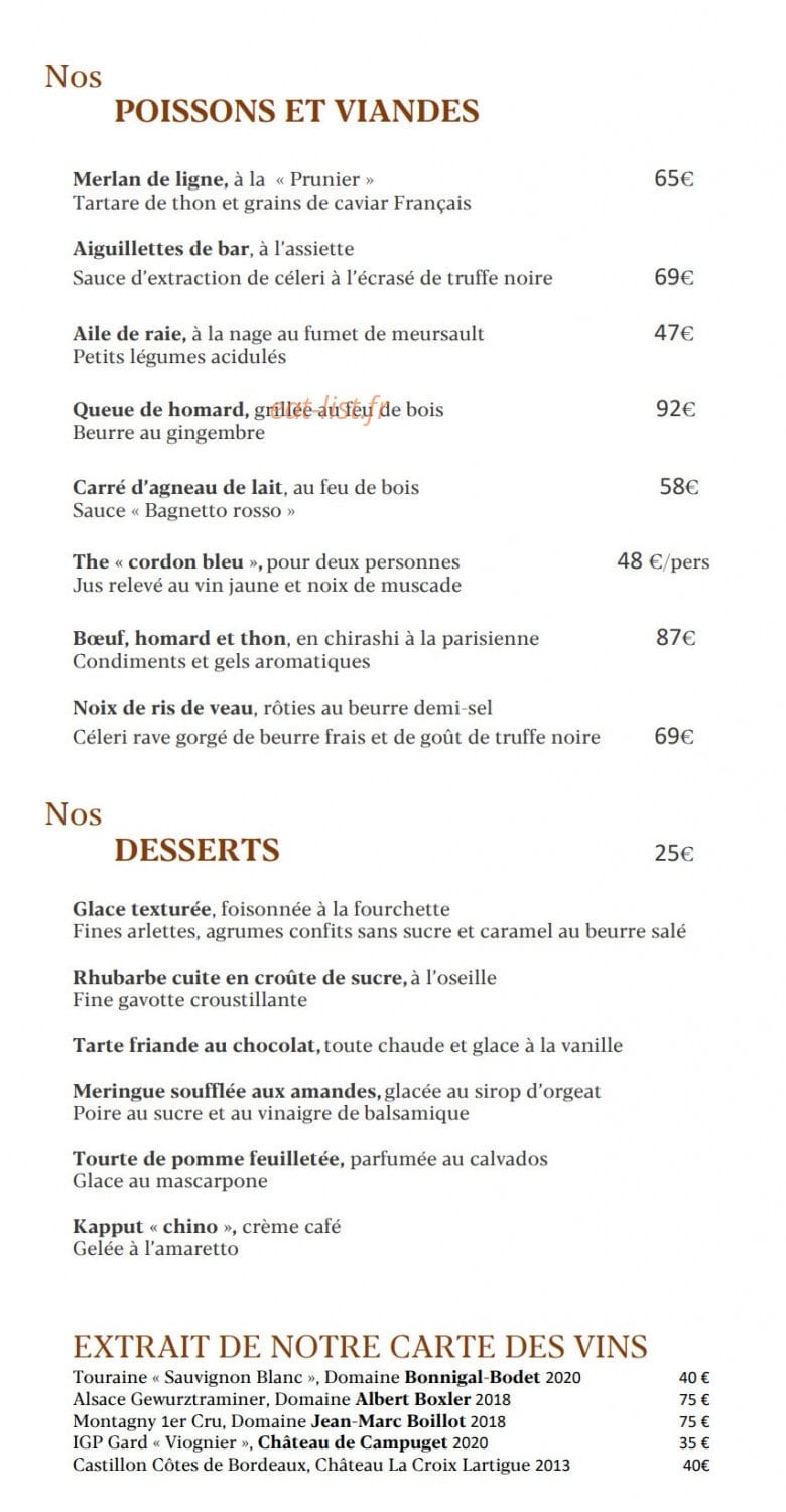 Pavyllon — carte page 3