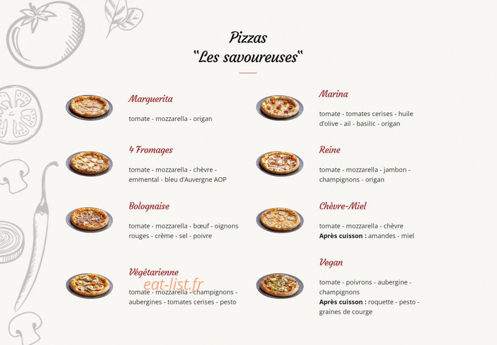 Pizz'Eat — carte page 1