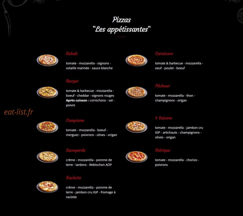 Pizz'Eat — carte page 2