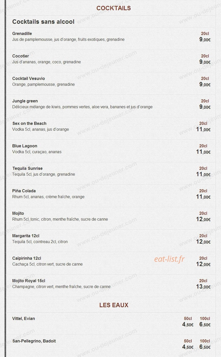 Pizza Vesuvio — carte page 15