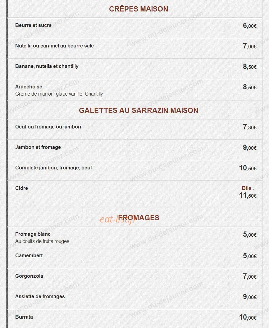 Pizza Vesuvio — carte page 11