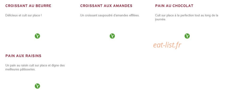 Prêt à manger — carte page 7