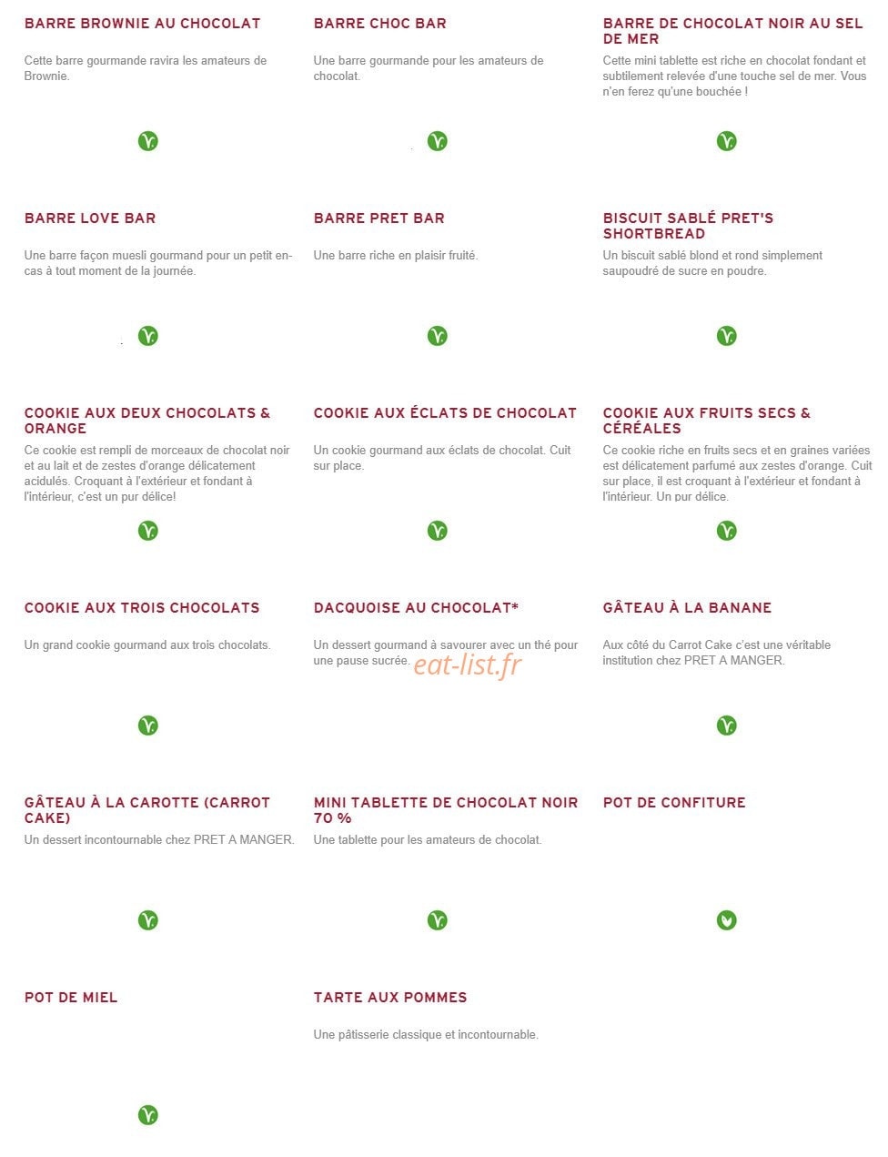 Prêt à manger — carte page 3