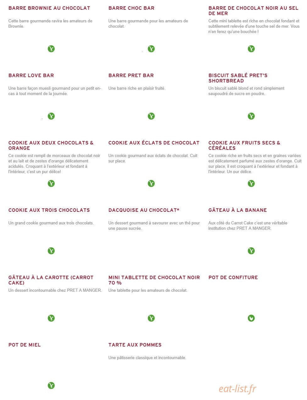 Prêt à manger — carte page 4