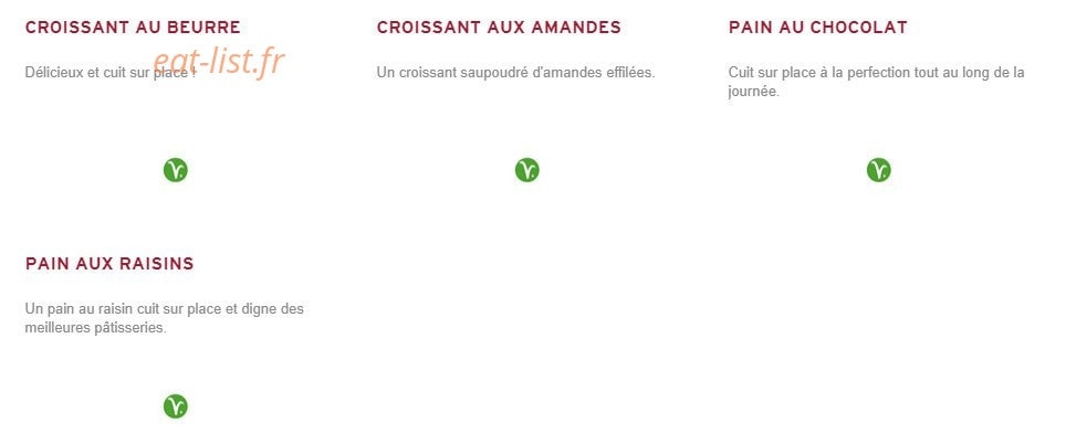 Prêt à manger — carte page 8
