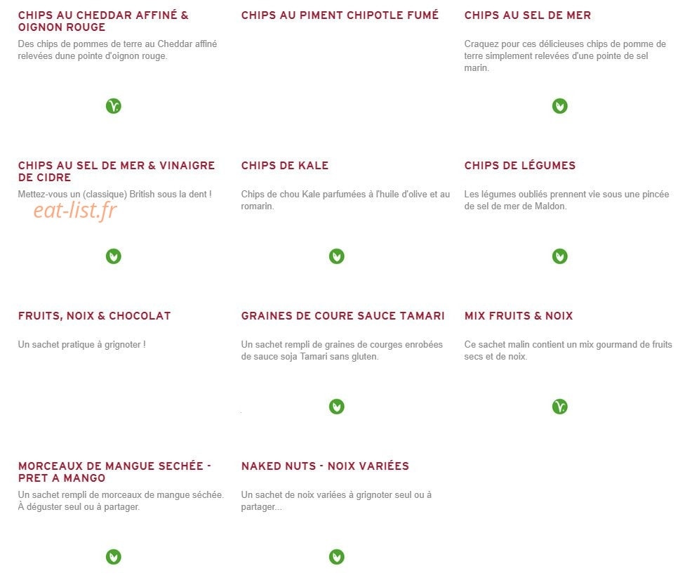 Prêt à manger — carte page 3