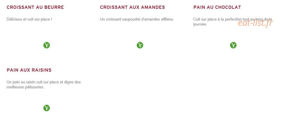 Prêt à manger — carte page 8