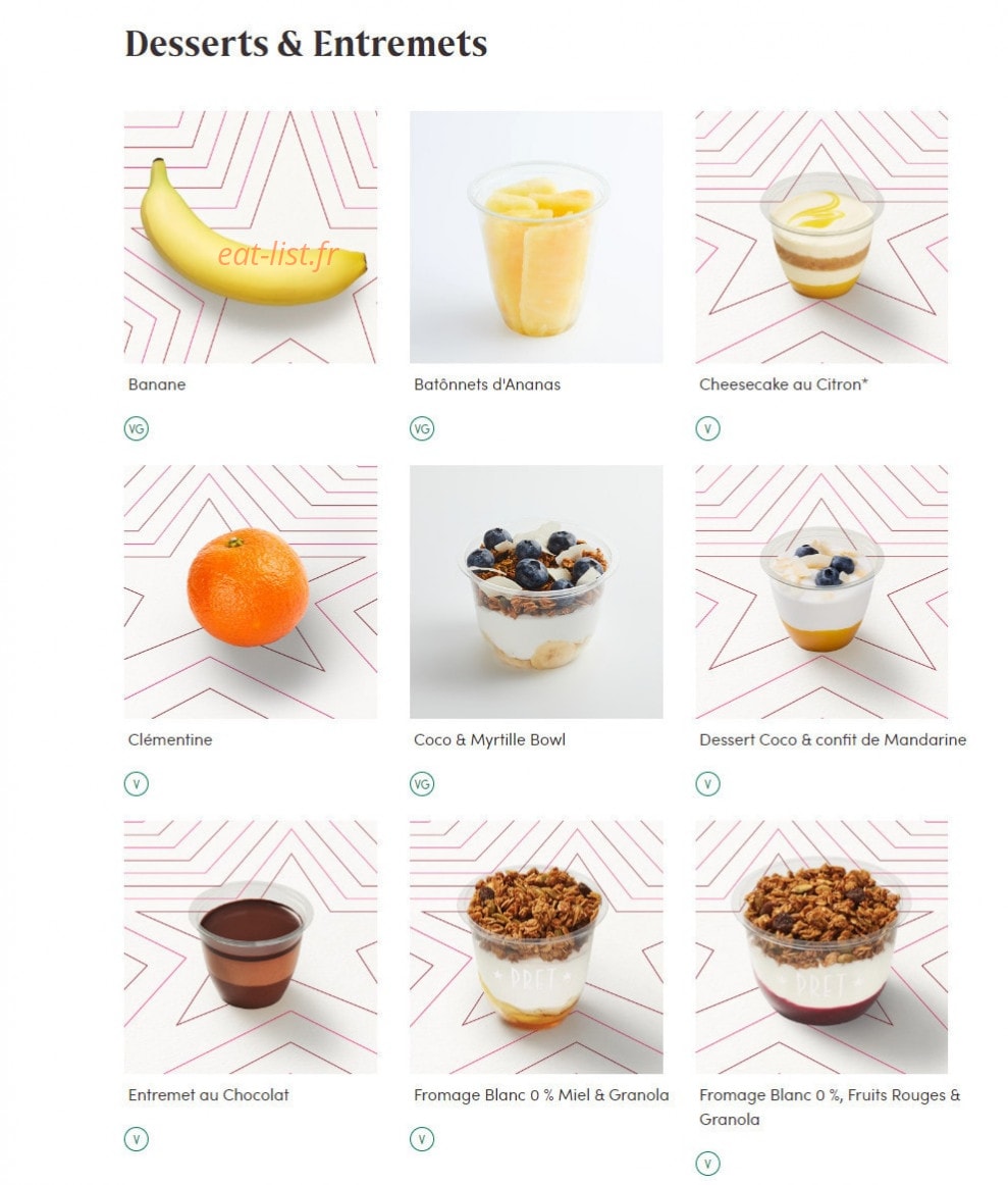 Pret A Manger — carte page 11