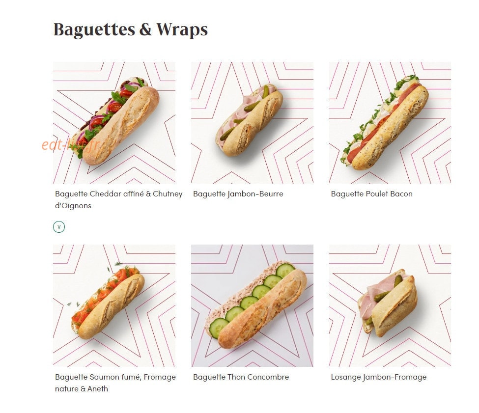 Pret A Manger — carte page 9
