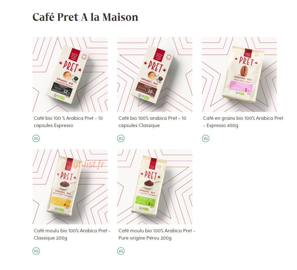 Pret A Manger — carte page 2